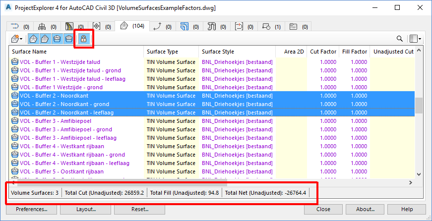 Volume Surface Summaries